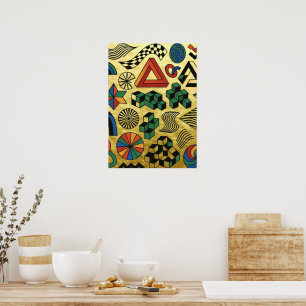 Rebellische Geometrien golden Poster