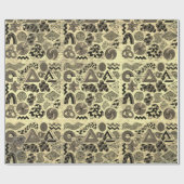 Rebellische Geometrien sepia Geschenkpapier (Flach)