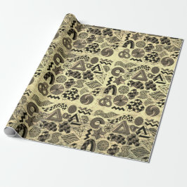Rebellische Geometrien sepia Geschenkpapier