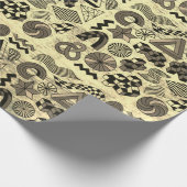 Rebellische Geometrien sepia Geschenkpapier (Ecke)