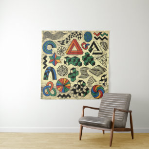 Rebellische Geometrien Wandteppich