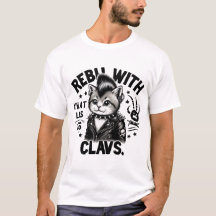 Rebellische Katze mit Klauen Punk-Katze Edgy Rock 