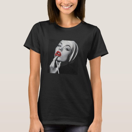 rebellische Nonne mit Lippenstift, rebellische Non T-Shirt (Vorderseite)