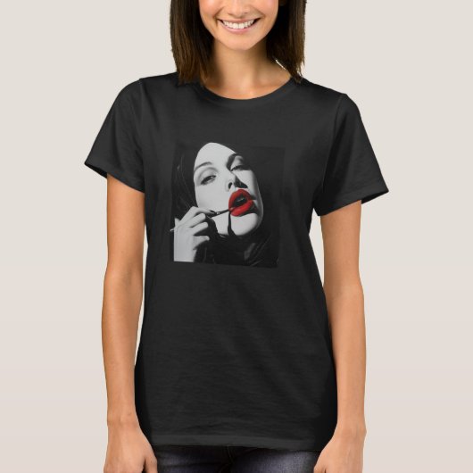 rebellische Nonne mit Lippenstift, rebellische Non T-Shirt (Vorderseite)