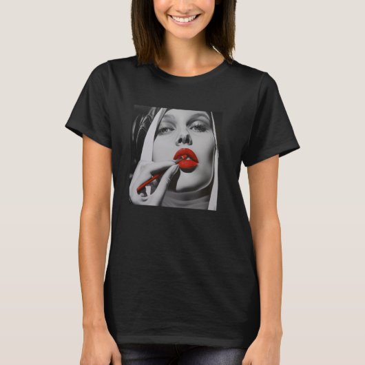rebellische Nonne mit Lippenstift, rebellische Non T-Shirt (Vorderseite)