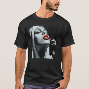 rebellische Nonne mit Lippenstift, rebellische Non T-Shirt