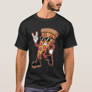 Rebellische Pizza macht Rockgeste T-Shirt