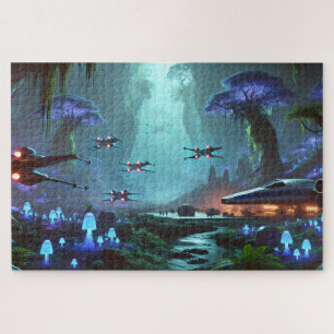 Rebellische Sternenschiffe in einem biolumineszent Puzzle