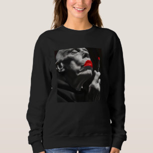 rebellischer Priester mit Lippenstift, rebellische Sweatshirt