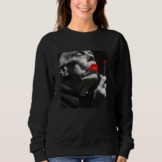 rebellischer Priester mit Lippenstift, rebellische Sweatshirt (Vorderseite)