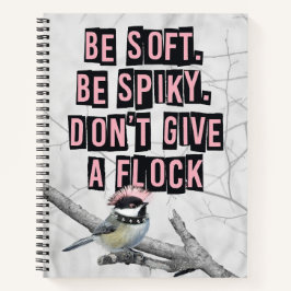Rebellischer Punk-Vogel Notizblock
