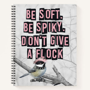 Rebellischer Punk-Vogel Notizblock