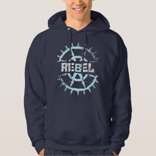 Rebellischer Stacheldraht Cyber Grunge Stil Hoodie