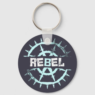 Rebellischer Stacheldraht Cyber Grunge Stil Schlüsselanhänger