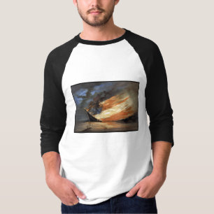 Rebellisches Flaggschiff des Bürgerkriegs auf Feue T-Shirt
