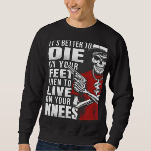 Rebellisches Skelett-Grafik-T-Shirt Sweatshirt