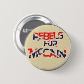 Rebels für McCain Button (Vorne & Hinten)