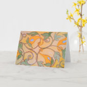 Reben aus Gold Karte (Gelbe Blume)