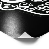 Reben aus schwarzem und weißem Zucker Fotodruck (Ecke)