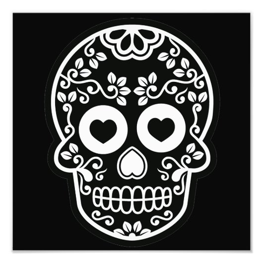 Reben aus schwarzem und weißem Zucker Fotodruck (Vorne)