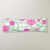 Reben der grünen und rosa Blume Seitenschläferkissen (Rückseite)