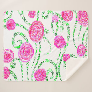 Reben der grünen und rosa Blume Sherpadecke