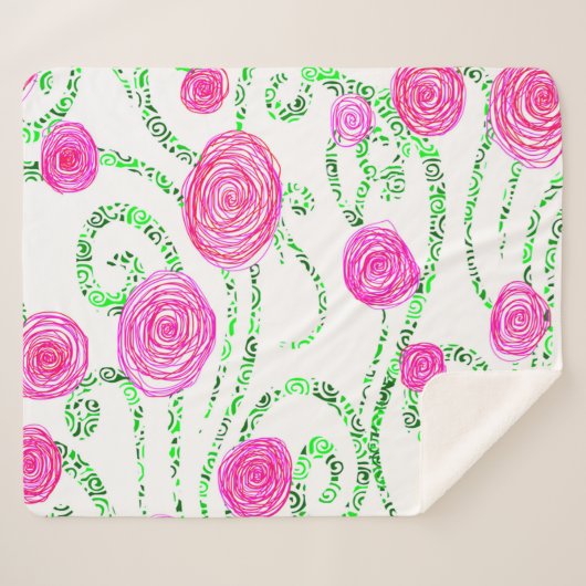 Reben der grünen und rosa Blume Sherpadecke (Vorderseite (Horizontal))