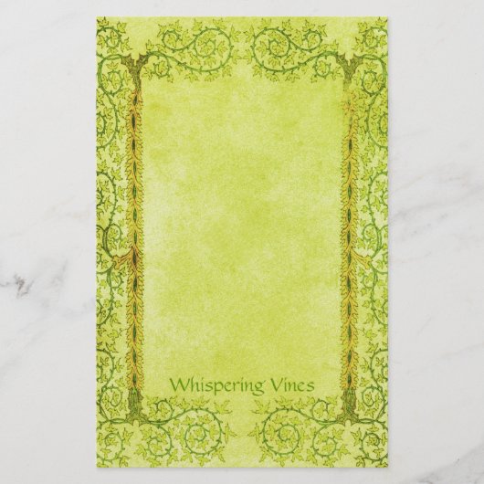Reben flüstern - mittelalterliches Briefpapier (Vorderseite)