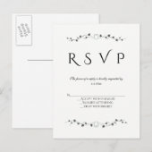 Reben im Herz Hochzeitstich Rsvp Postkarten (Vorne/Hinten)