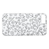 Reben mit schwarzem und weißem Curling Case-Mate iPhone Hülle (Rückseite (Horizontal))