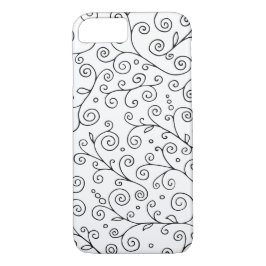 Reben mit schwarzem und weißem Curling Case-Mate iPhone Hülle