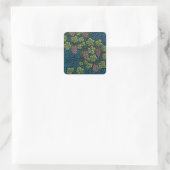 Reben mit Trauben rosa Trauben Quadratischer Aufkleber (Tasche)