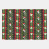 Reben O'Death Christmas Skelettläufe Weihnachtsman Geschenkpapier Set (Vorderseite 3)