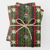 Reben O'Death Christmas Skelettläufe Weihnachtsman Geschenkpapier Set (Beispiel)