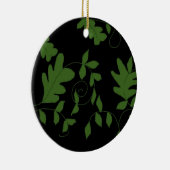 Reben und Blätter in Schwarz und Grün Keramikornament (Rechts)