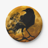 Reben und Erntemond fallen Pappteller (Vorderseite)