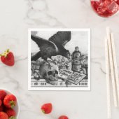 Reben und menschlicher Schädel Serviette (Beispiel)