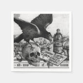 Reben und menschlicher Schädel Serviette (Vorderseite)