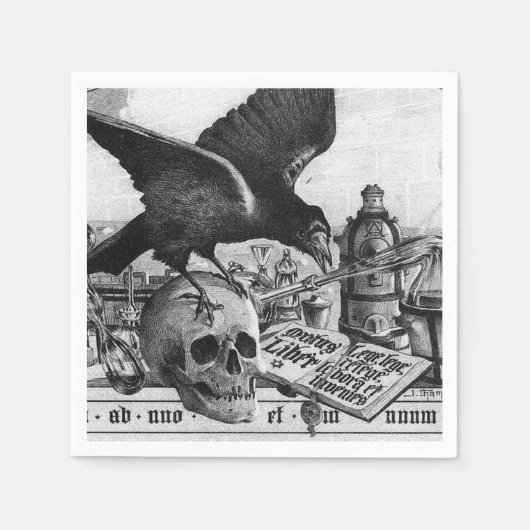 Reben und menschlicher Schädel Serviette (Vorderseite)