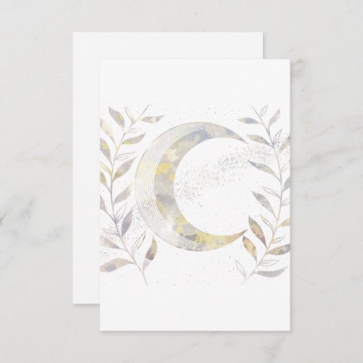 Reben und Mond Dankeskarte (Vorne/Hinten)