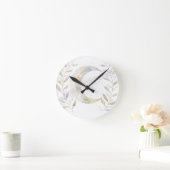 Reben und Mond Runde Wanduhr (Zuhause)