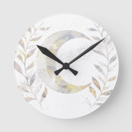Reben und Mond Runde Wanduhr