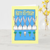 REBET RABBIT Geburtstagskarte Karte (Gelbe Blume)