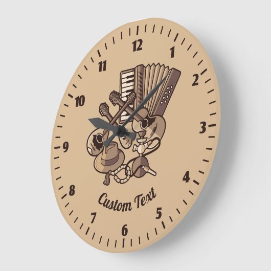 Rebetiko Icons Clock Große Wanduhr (Winkel)