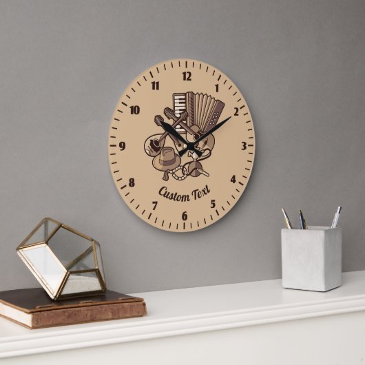 Rebetiko Icons Clock Große Wanduhr (Büro)