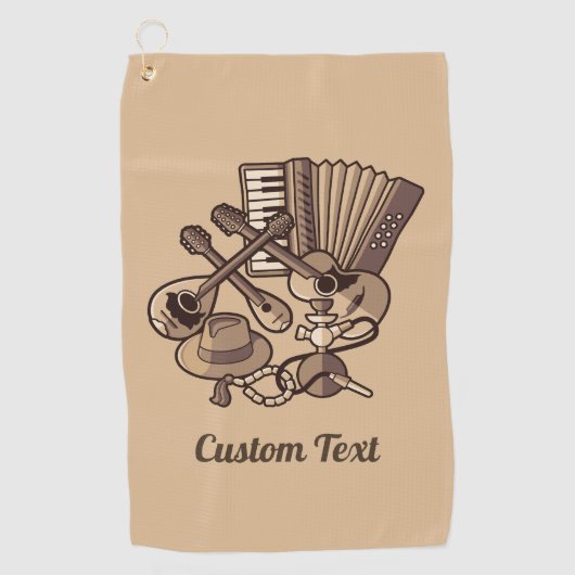 Rebetiko Icons Golf Handtuch (Vorderseite)