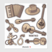 Rebetiko Icons Sticker Set (Blatt)
