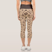 Rebetiko Muster Capri Leggings (Rückseite)