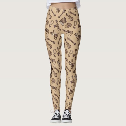 Rebetiko Muster Leggings (Vorderseite)
