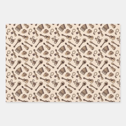 Rebetiko Muster Wrapping Paper Sheets Geschenkpapier Set (Vorderseite 3)